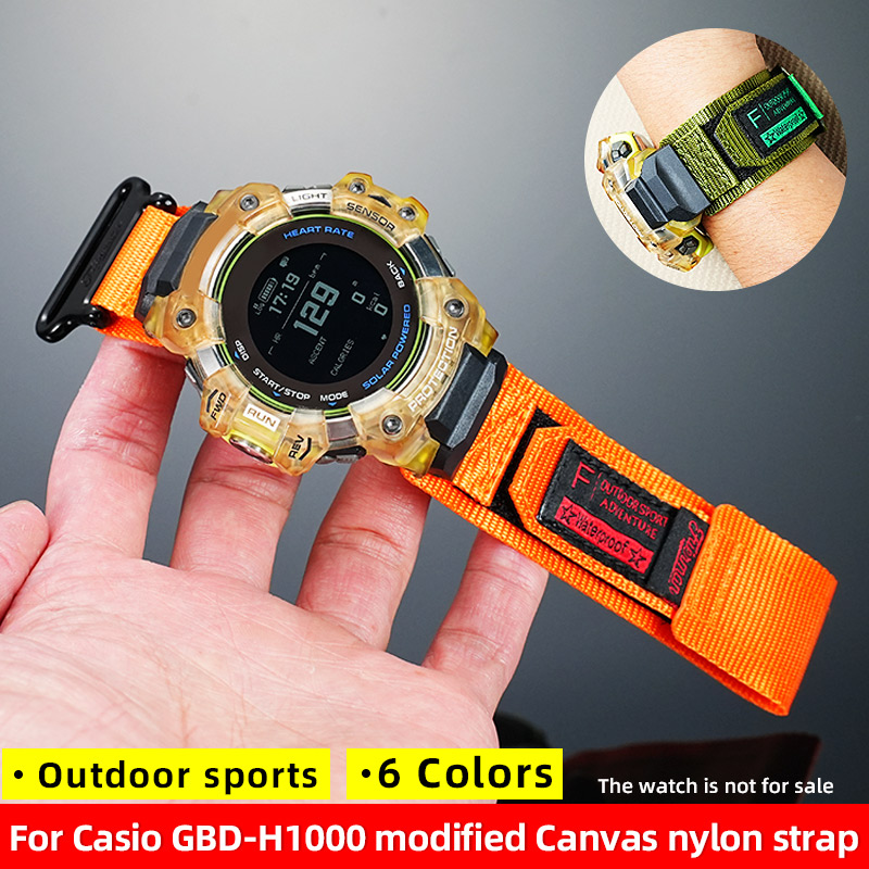 Smartwatch Casio Watches For Men - GBD H1000 Tali Jam Tangan Kanvas