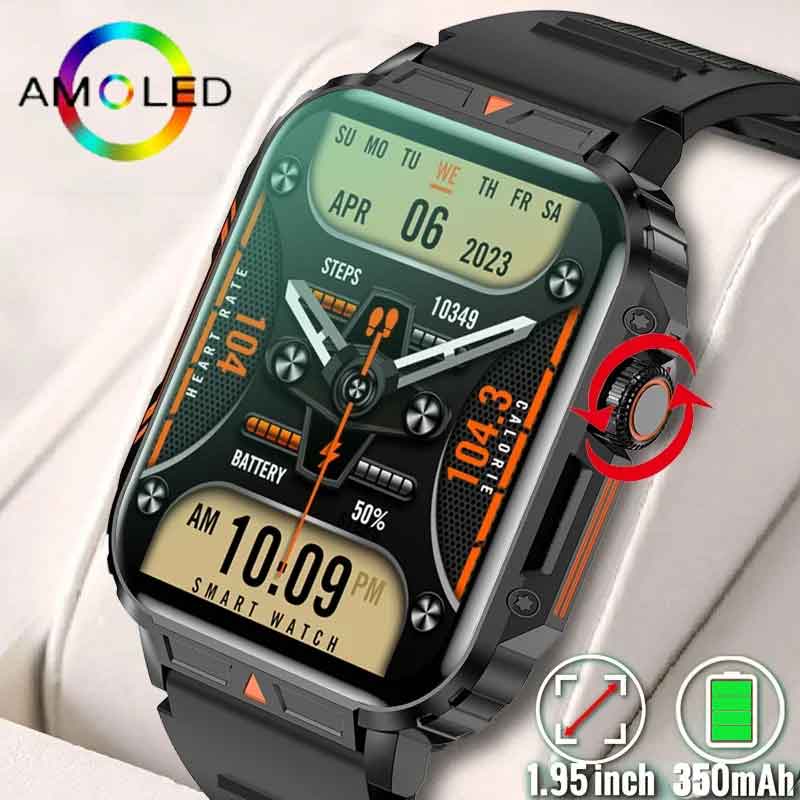 Smartwatch Square Watches For Men - Jam tangan pintar militer pria, arloji
