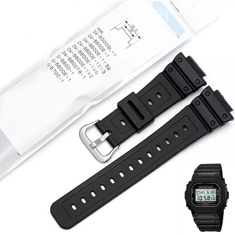 Smartwatch Casio Watches For Men - Tali Resin Persegi Kecil Silikon untuk