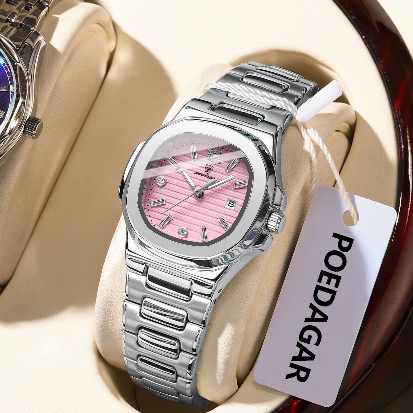 Waterproof Diving Watch - Jam Tangan Wanita POEDAGAR Square Fashion,