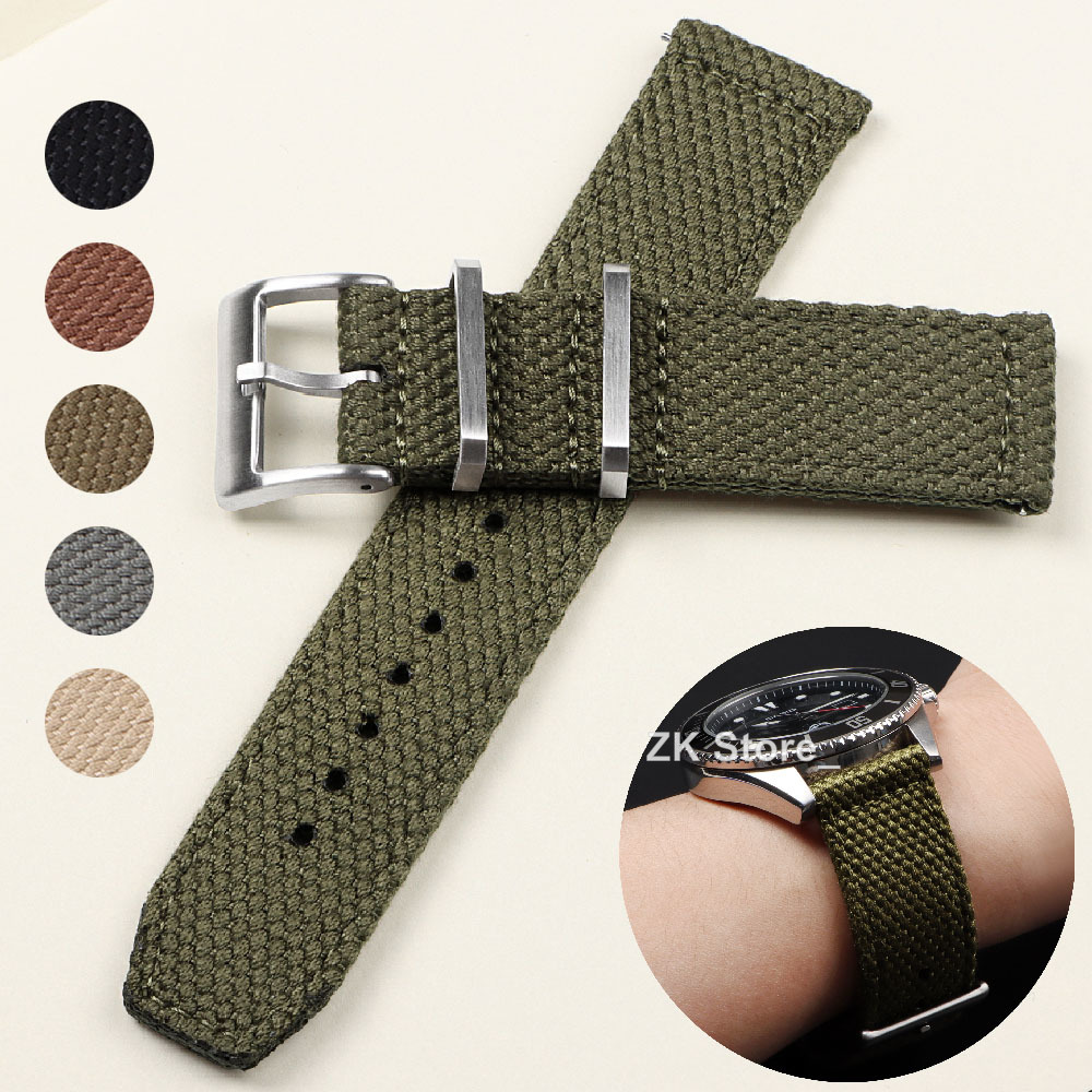 Smartwatch Army Watches For Men - Tali jam tangan nilon Linen 20mm