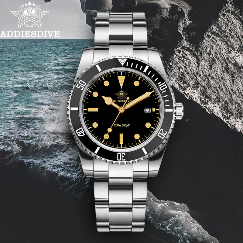Waterproof Diving Watch - Jam Tangan Pria ADDIESDIVE 39mm Hot