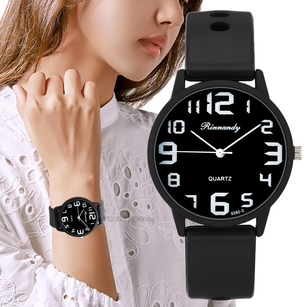 Minimalist Thin Watch - Set jam tangan silikon wanita, arloji