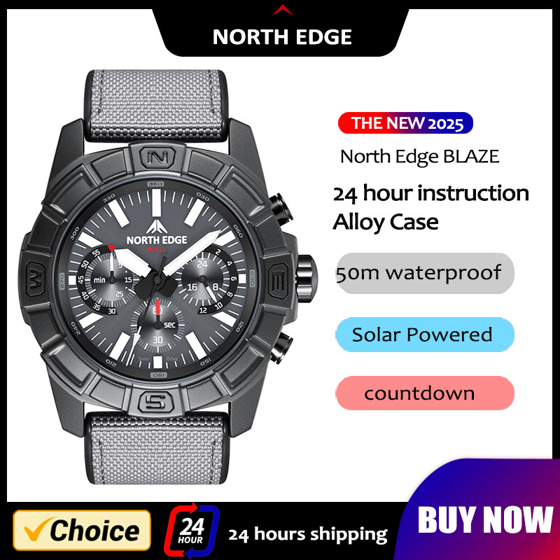Smartwatch Army Watches For Men - NORTH EDGE 2025 BLAZE Jam Tangan