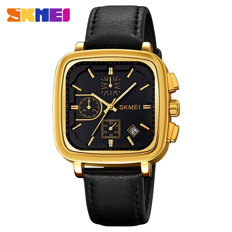 Leather Watch Strap - Jam Tangan Pria Persegi Jam Tangan