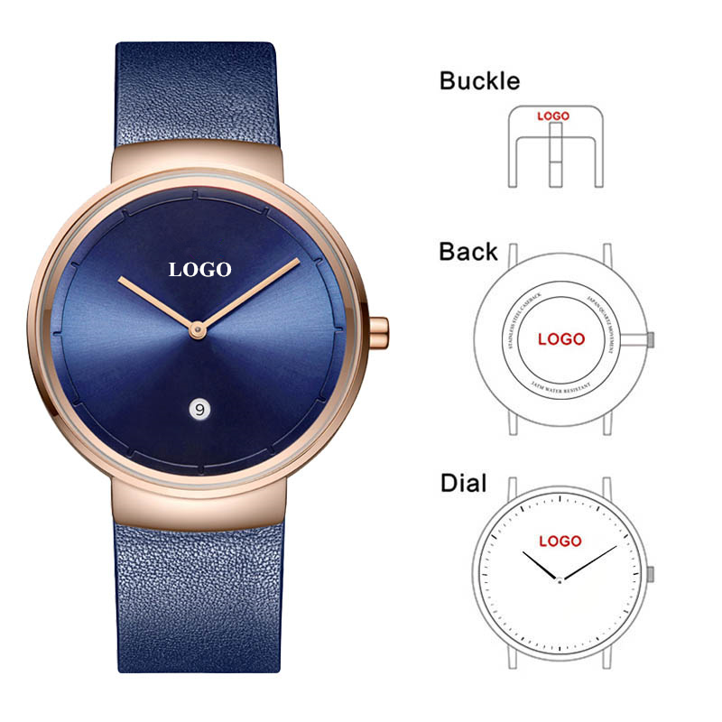 Leather Watch Strap - CL032 Jam Tangan Pria Pabrik Bermerek