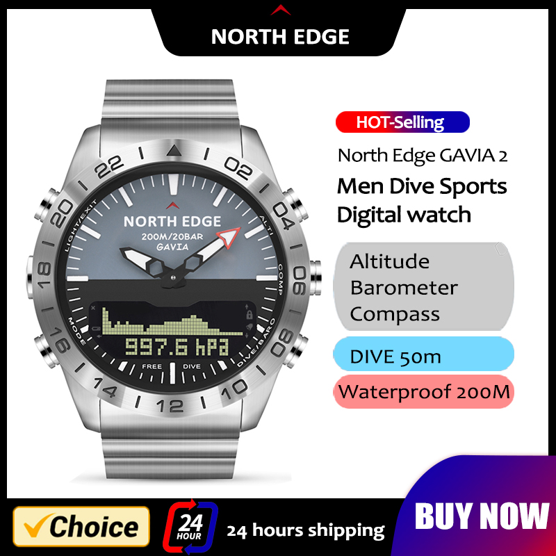 Smartwatch Army Watches For Men - NORTH EDGE Jam Tangan Menyelam Pria