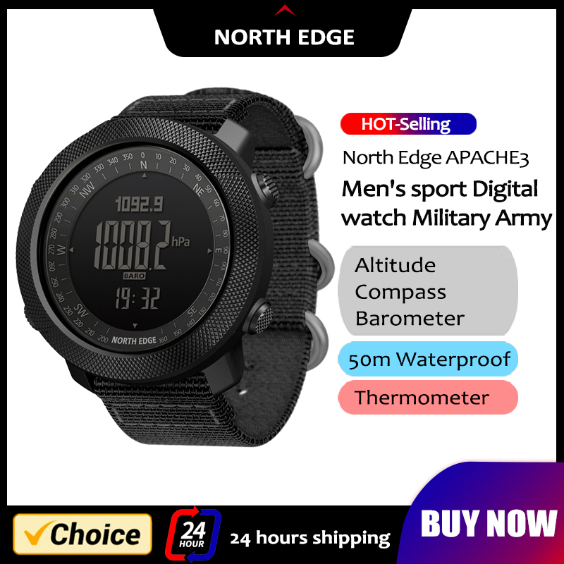 Smartwatch Army Watches For Men - NORTH EDGE jam tangan pintar pria,