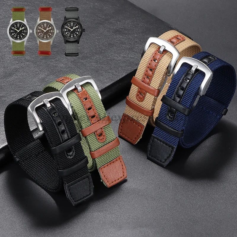 Watches Rolex Smartwatch - Tali Kulit Tambalan Nilon Kanvas 20Mm