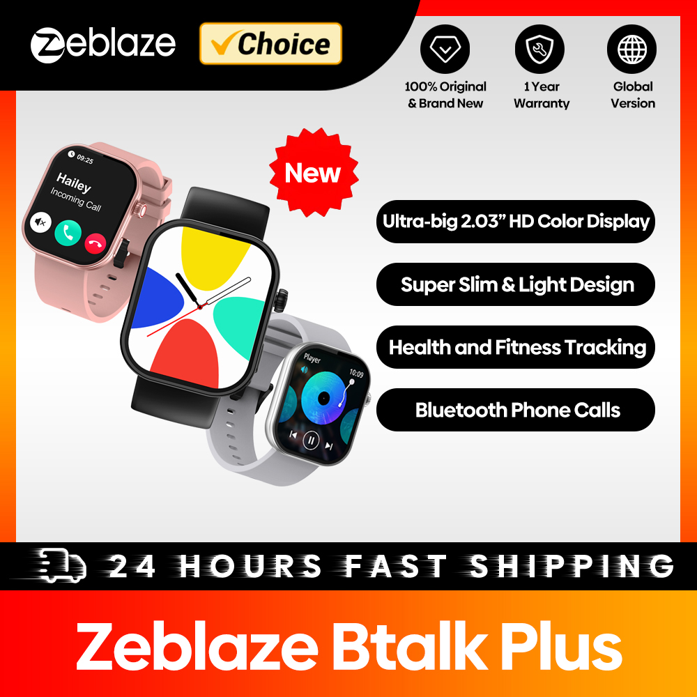 Smartwatch Square Watches For Men - Zeblaze Btalk Plus jam tangan pintar