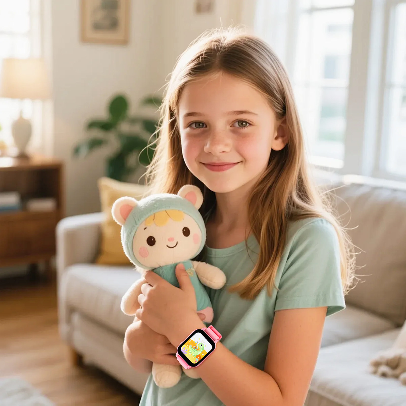 Smartwatch Pink Watches For Kids - Jam Tangan Pintar Anak dengan Permainan,
