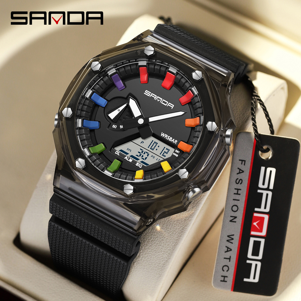 Smartwatch Army Watches For Men - SANDA 3341 Jam Tangan LED Digital