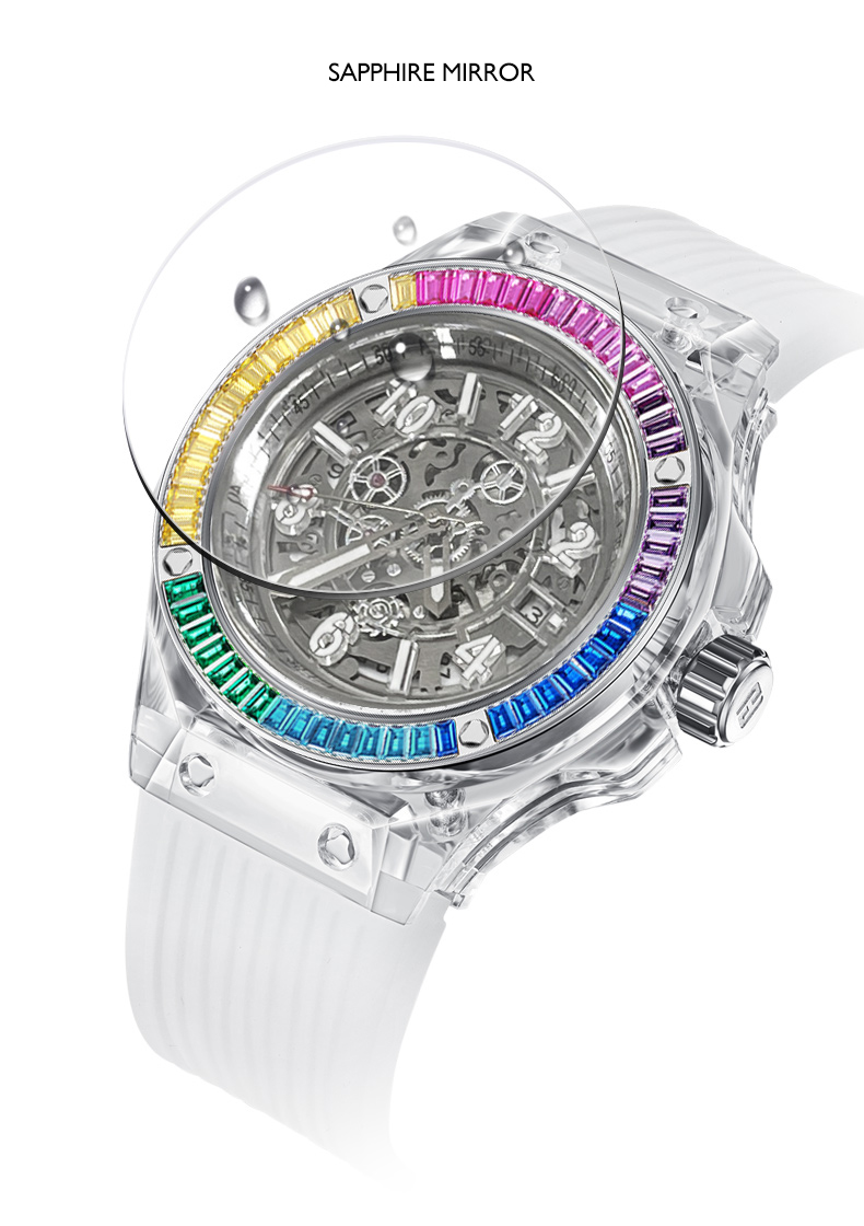 HANBORO Jam Tangan Otomatis Wa - Skeleton Mechanical Watch ulasan dan harga
