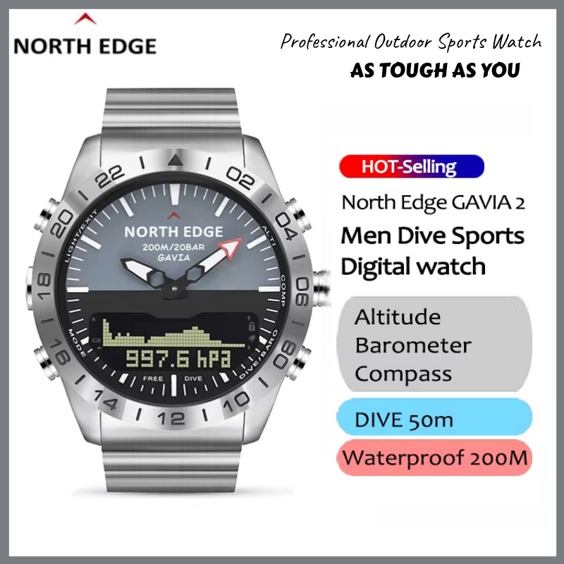 NORTH EDGE Jam Tangan Pintar P - Smartwatch Army Watches For Men ulasan dan harga