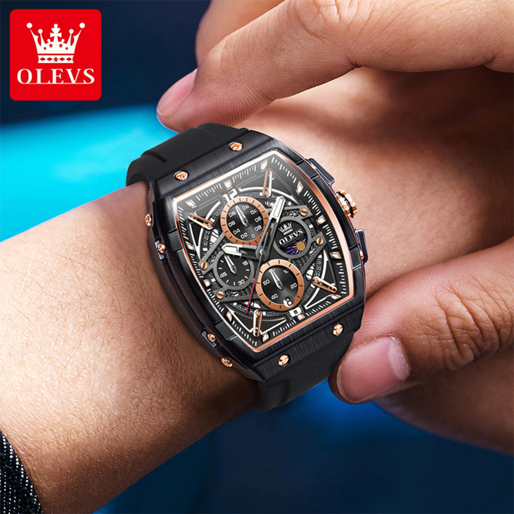 OLEVS 2975 Jam Tangan Pria Jam - Skeleton Mechanical Watch ulasan dan harga