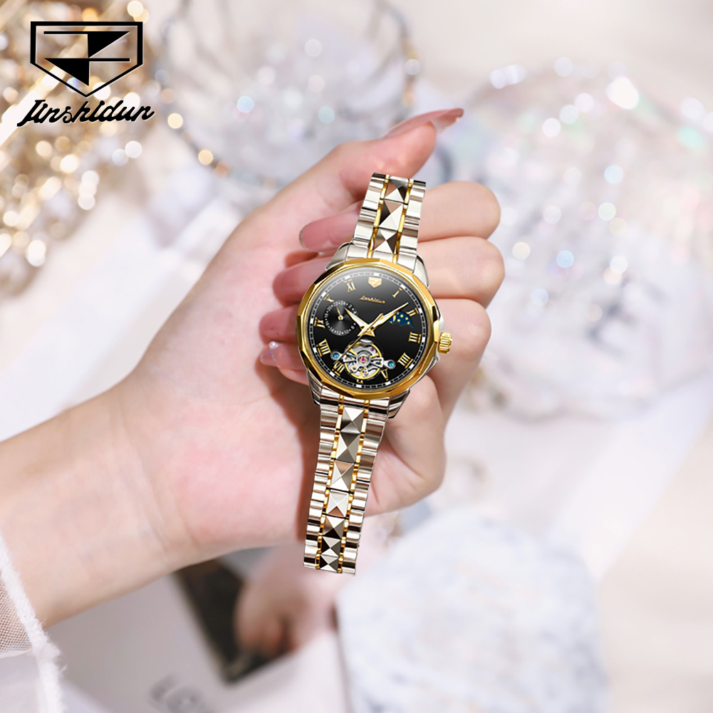 Jam Tangan Wanita JSDUN 8937 O - Skeleton Mechanical Watch ulasan dan harga