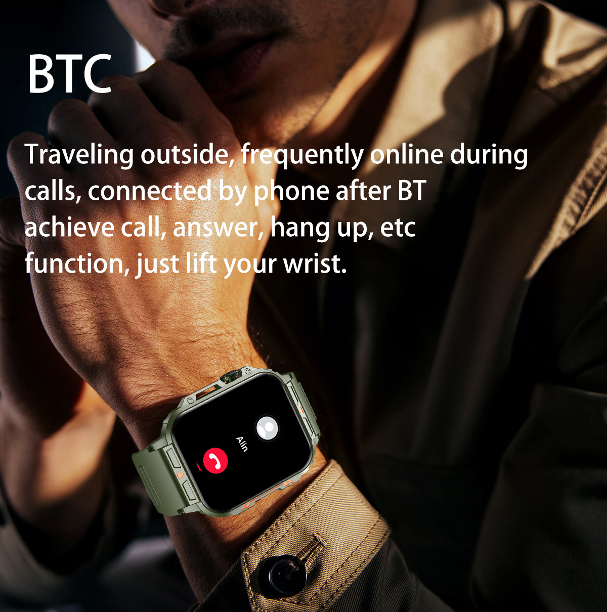 Jam tangan pintar militer pria - Smartwatch Square Watches For Men ulasan dan harga