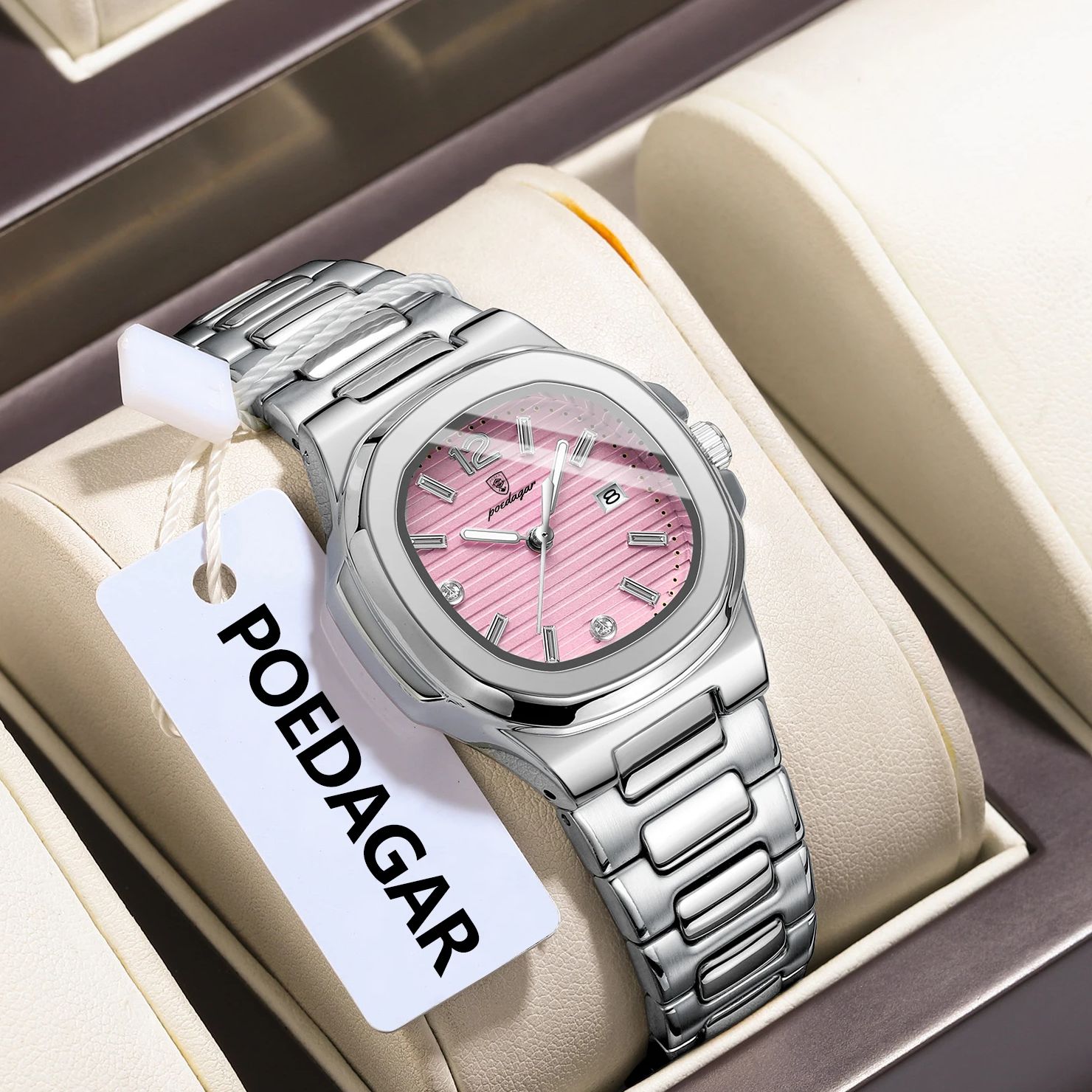 Jam Tangan Wanita POEDAGAR Squ - Waterproof Diving Watch ulasan dan harga