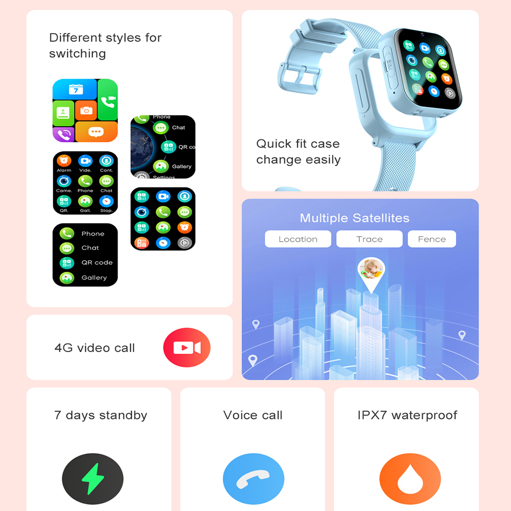 Jam Tangan Pintar Anak 4G GPS  - Smartwatch Watches For Kid Girl ulasan dan harga