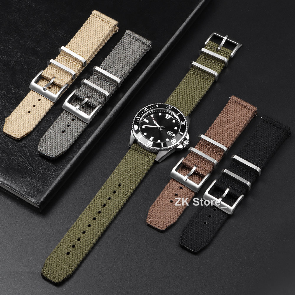 Tali jam tangan nilon Linen 20 - Smartwatch Army Watches For Men ulasan dan harga