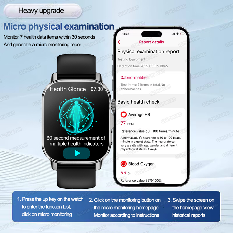 Jam Tangan Pintar Diagnosa Emo - Smartwatch Square Watches For Men ulasan dan harga