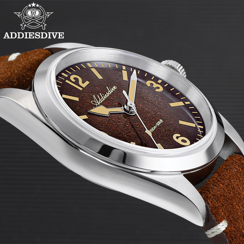 ADDIESDIVE Jam Tangan Kaca Saf - Leather Watch Strap ulasan dan harga