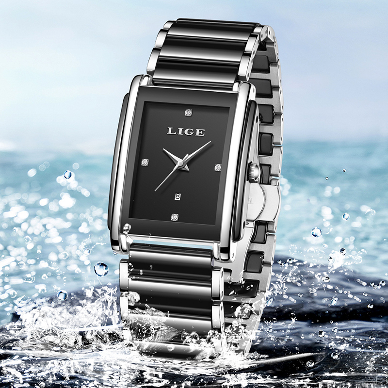 LIGE Jam Tangan Wanita Mewah B - Waterproof Diving Watch ulasan dan harga