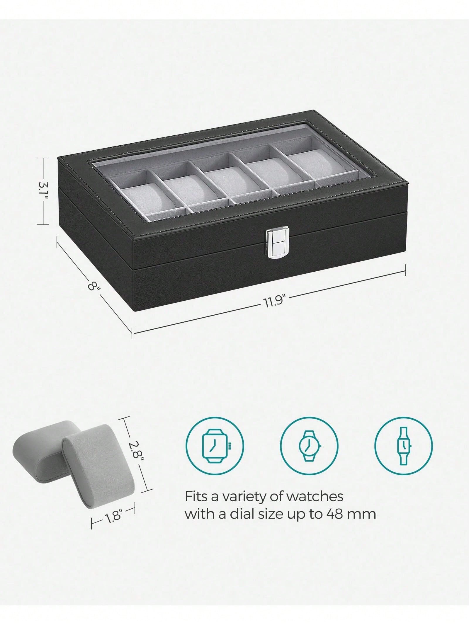 Kotak Jam Tangan 12 Slot yang  - Leather Watch Strap ulasan dan harga
