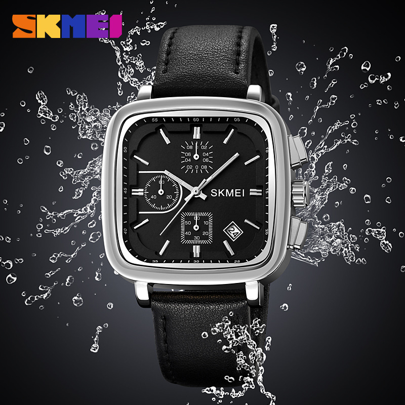 Jam Tangan Pria Persegi Jam Ta - Leather Watch Strap ulasan dan harga