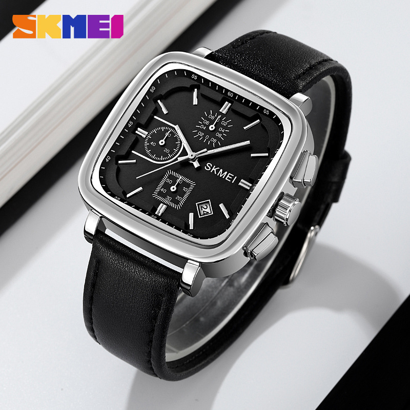 Jam Tangan Pria Persegi Jam Ta - Leather Watch Strap ulasan dan harga