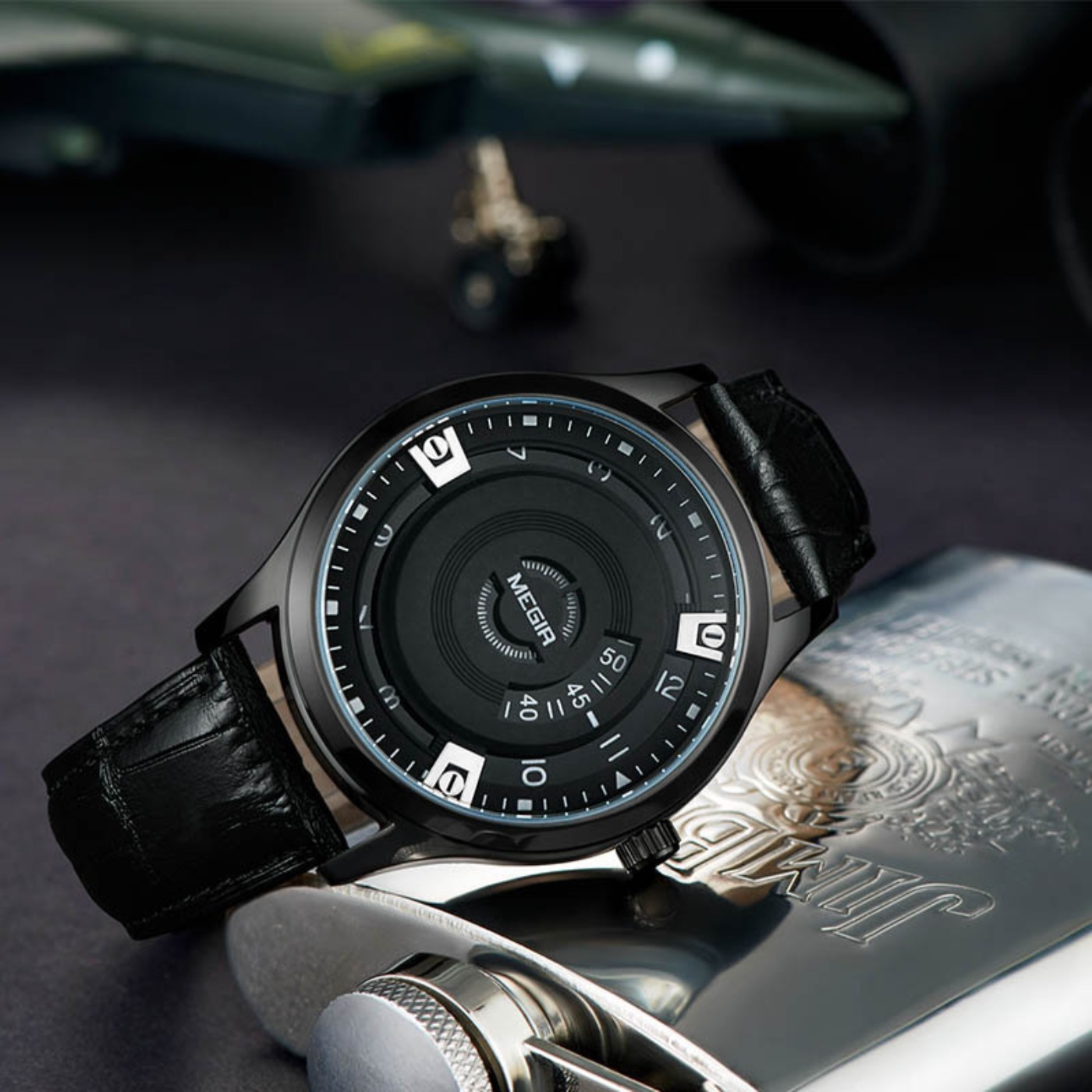 MEGIR Jam Tangan Pria Jam Tang - Leather Watch Strap ulasan dan harga