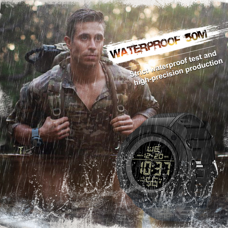 NORTH EDGE Jam Tangan Digital  - Smartwatch Army Watches For Men ulasan dan harga