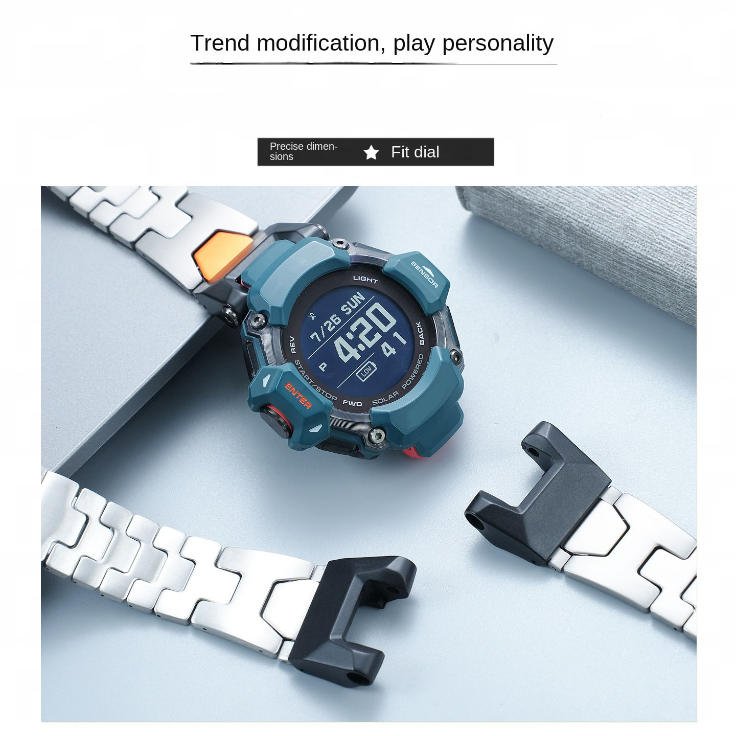 GBD-H2000 Gelang Tali Logam Ta - Smartwatch Casio Watches For Men ulasan dan harga