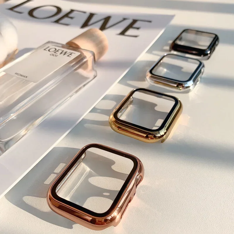 Kaca + casing untuk Apple Watc - Smartwatch Watches For Girls ulasan dan harga