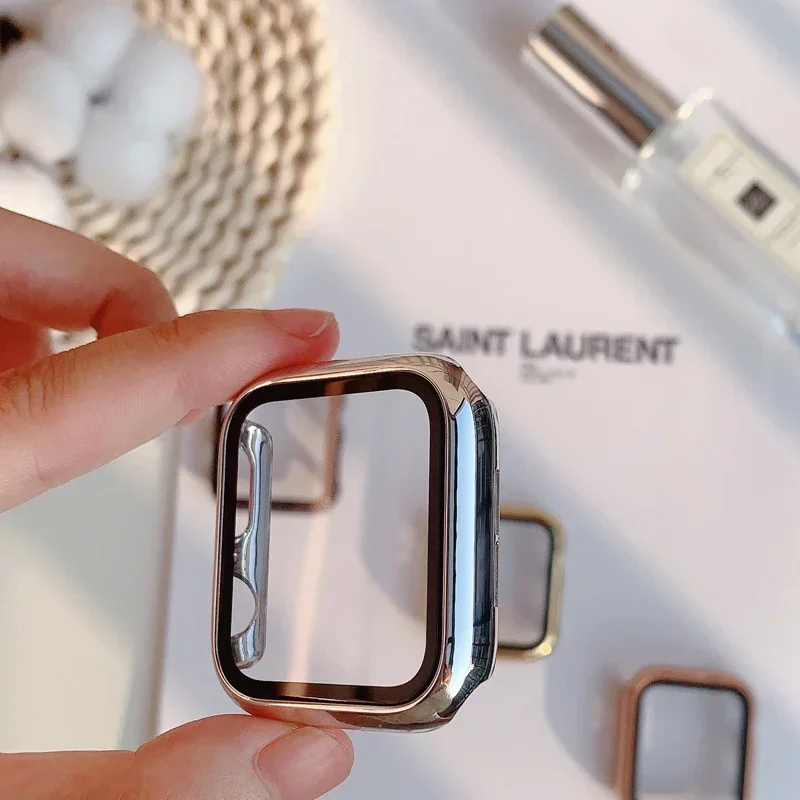 Kaca + casing untuk Apple Watc - Smartwatch Watches For Girls ulasan dan harga