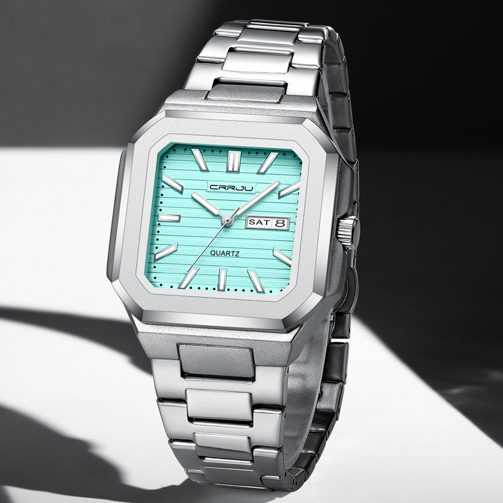 Jam Tangan Pria Kasual CRRJU d - Smartwatch Square Watches For Men ulasan dan harga