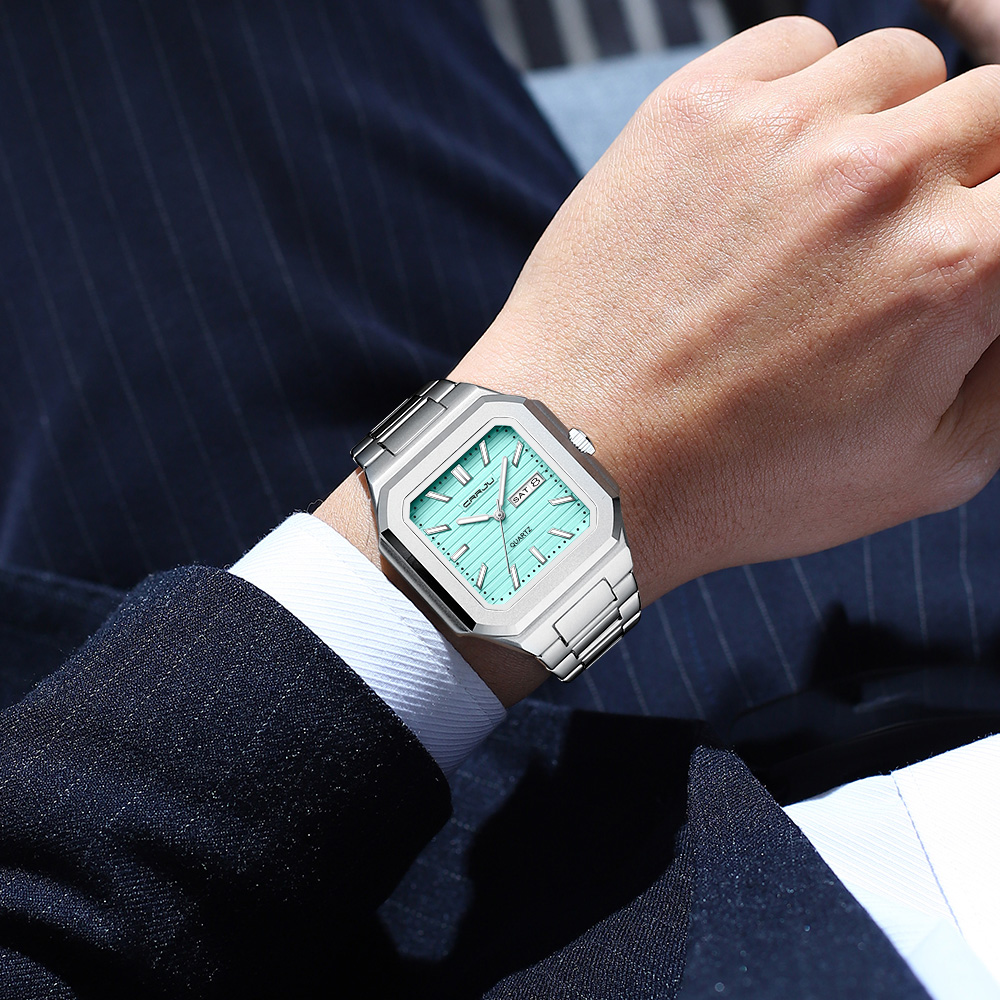 Jam Tangan Pria Kasual CRRJU d - Smartwatch Square Watches For Men ulasan dan harga