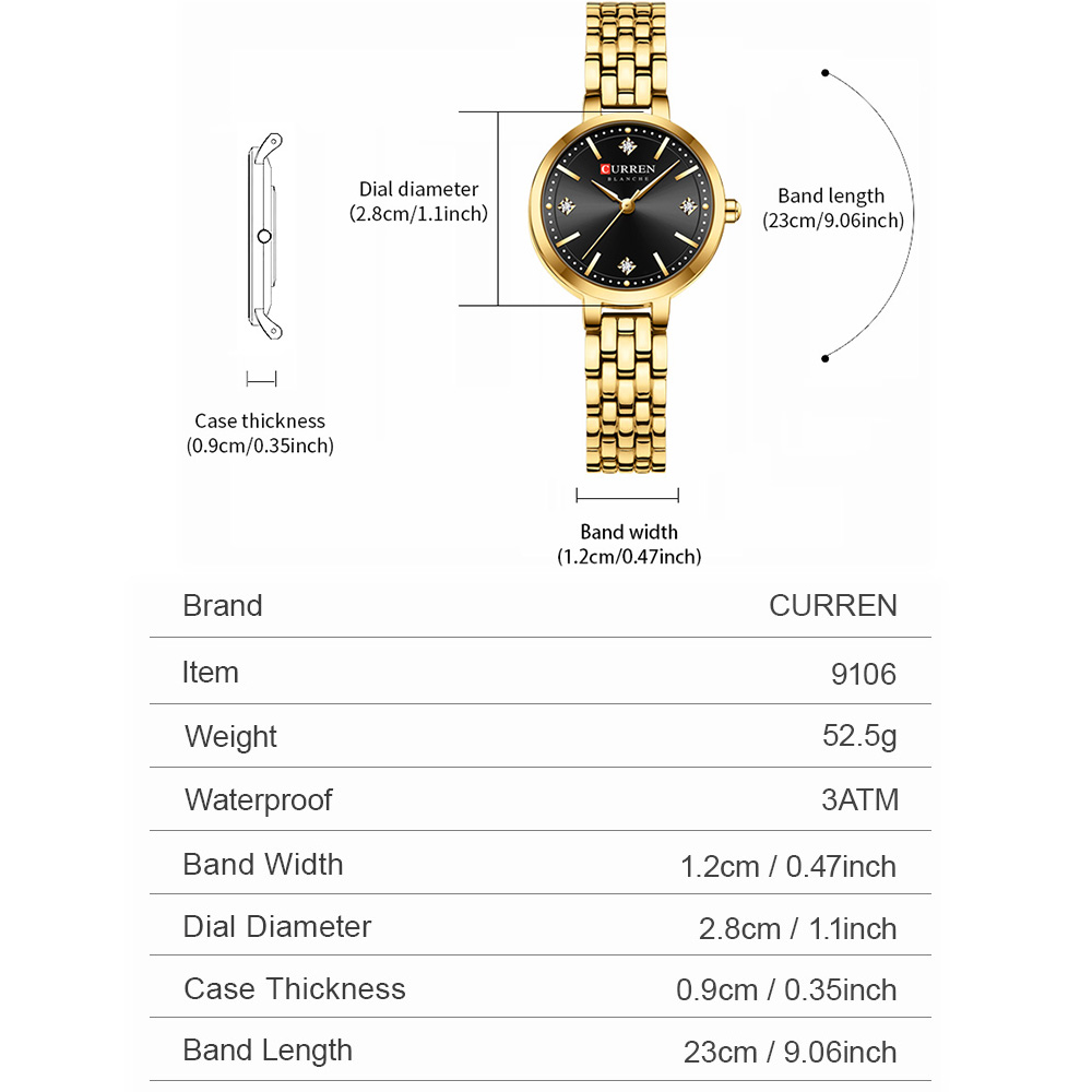 CURREN Jam Tangan Wanita Minim - Minimalist Thin Watch ulasan dan harga