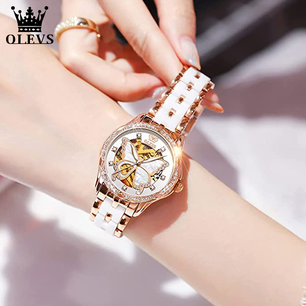 OLEVS Jam Tangan Wanita Otomat - Skeleton Mechanical Watch ulasan dan harga