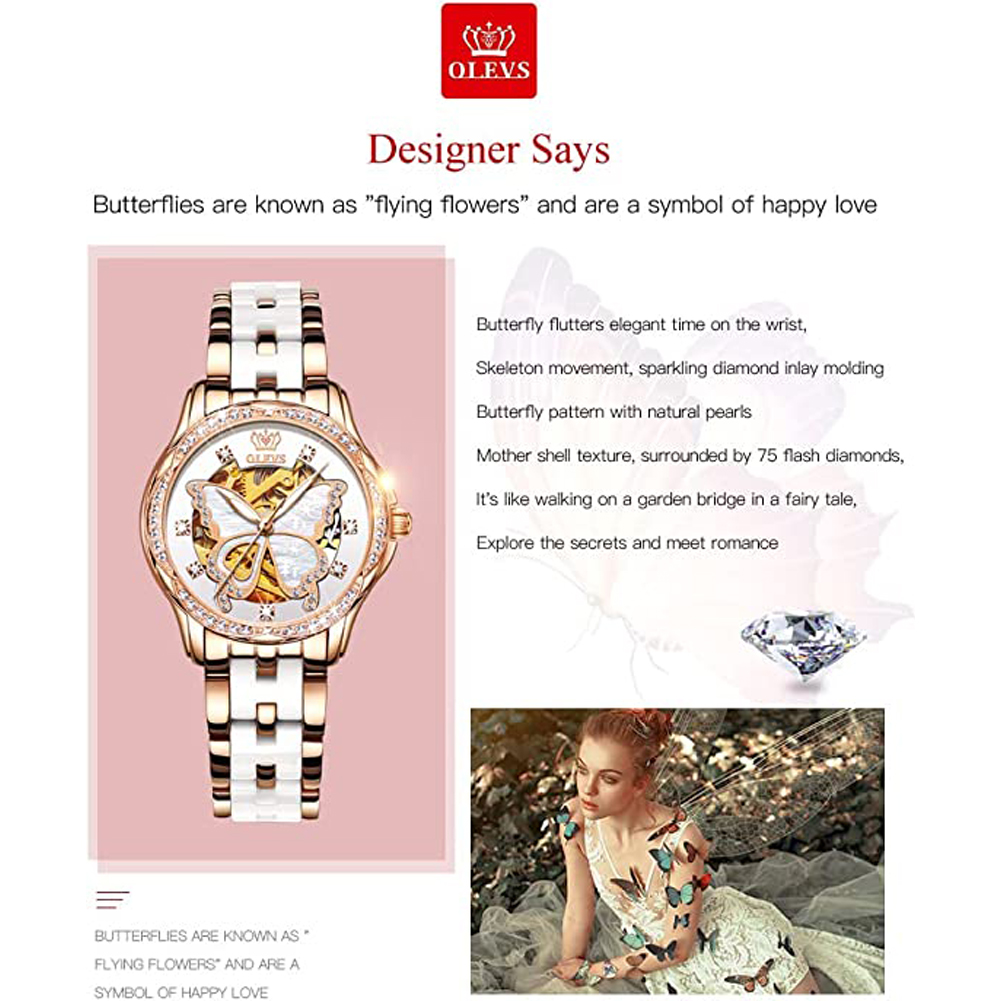 OLEVS Jam Tangan Wanita Otomat - Skeleton Mechanical Watch ulasan dan harga